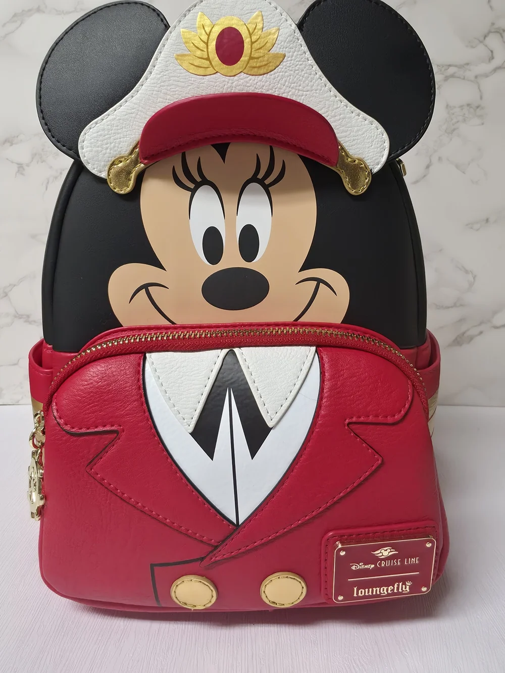 Loungefly Disney Cruiseline Minnie Mouse Captain Mini Backpack